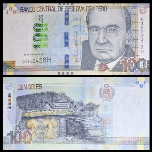 BANKNOTE PERU 100 SOLES JORGE BASADRE / GRAN PAJATEN 2015 P#195 UNC