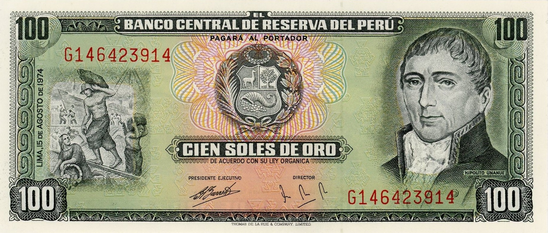 CIEN SOLES DE ORO - HIPÓLITO UNANUE (CIRC) - Imagen 2