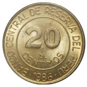 VEINTE CÉNTIMOS DE INTI (UNC)