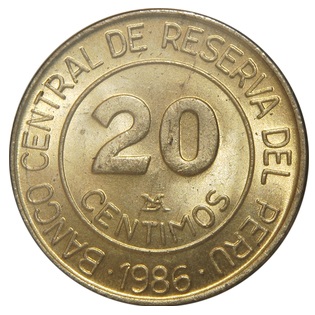 VEINTE CÉNTIMOS DE INTI (UNC)