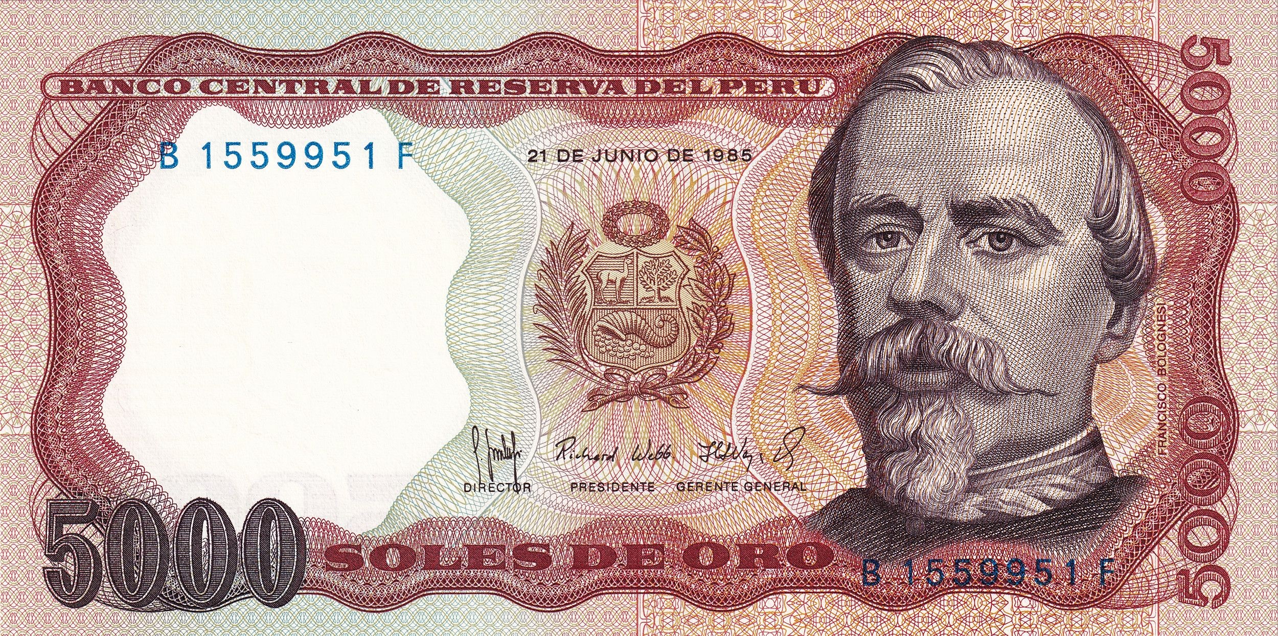 CINCO MIL SOLES DE ORO - FRANCISCO BOLOGNESI (CIRC) - Imagen 2