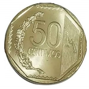 CINCUENTA CÉNTIMOS - HOJAS DE LAUREL Y ROBLE (UNC)