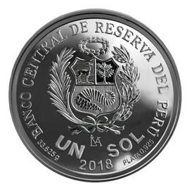 UN SOL - PRIMERA MONEDA ACUÑADA EN LA CASA DE MONEDA DE LIMA 1568 (UNC) - Imagen 2