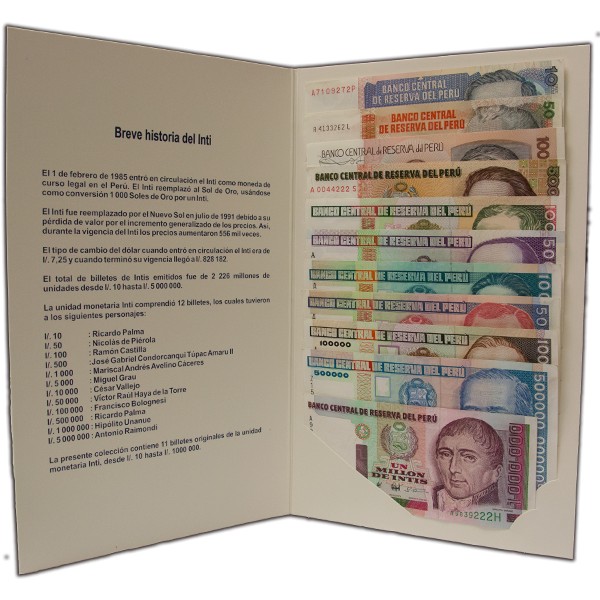 COLECCIONADOR DE BILLETES EN INTIS CON BILLETES UNC - Imagen 2