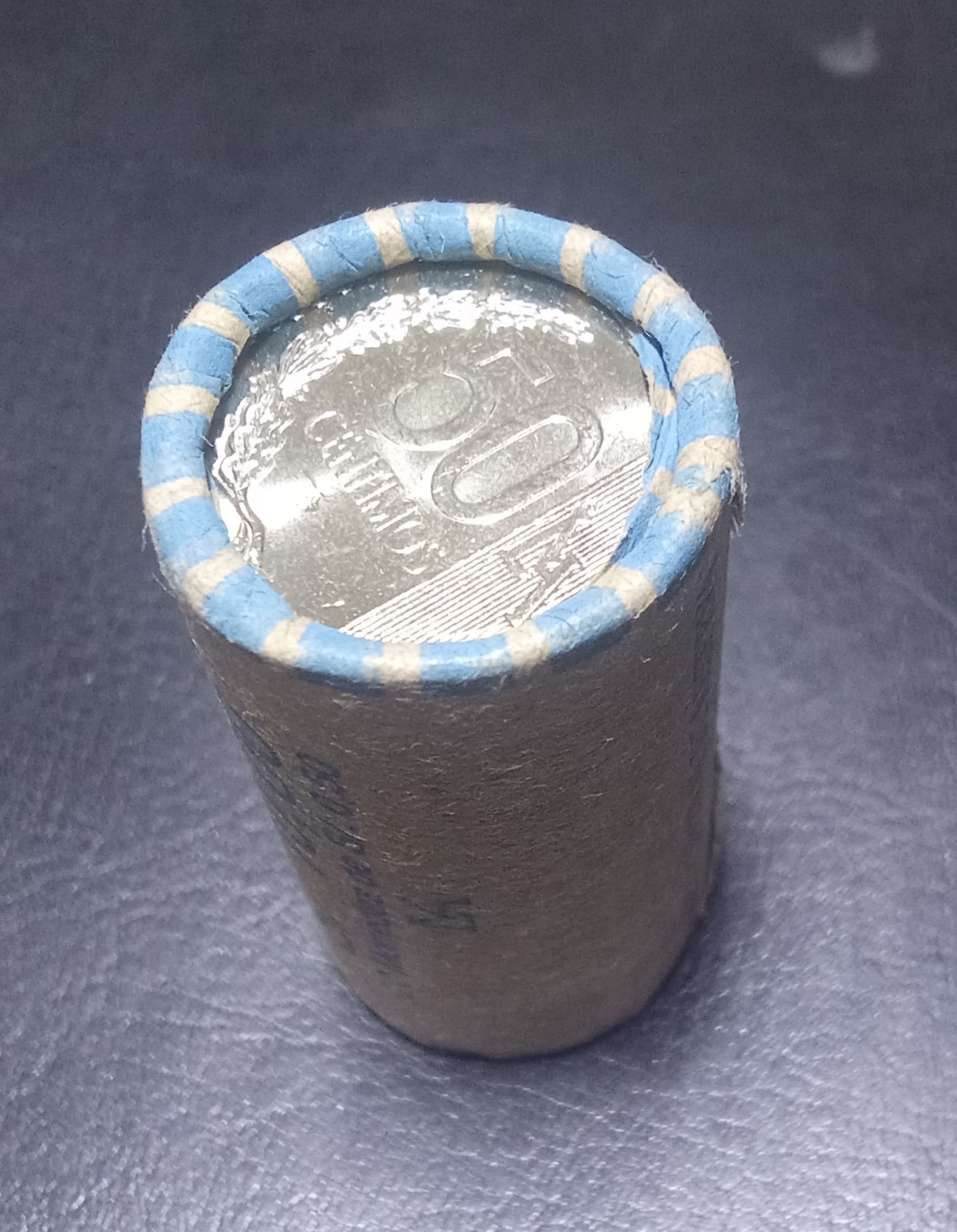 CARTUCHO x 20 MONEDAS DE CINCUENTA CÉNTIMOS - HOJAS DE LAUREL Y ROBLE (UNC)