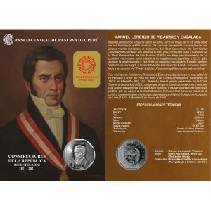 UN SOL - MANUEL LORENZO DE VIDAURRE - BLISTER (UNC)