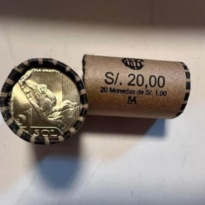 CARTUCHO x 20 MONEDAS DE UN SOL - MONO CHORO COLA AMARILLA (UNC)