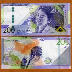 BANKNOTE PERU 200 SOLES DOSCIENTOS SOLES TILSA TUCHIYA / GALLITO DE LAS ROCAS 2021 UNC