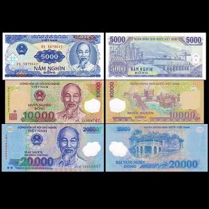 VIETNAM - SET DE 3 BILLETES 5000, 10000 Y 20000 DONG (UNC)