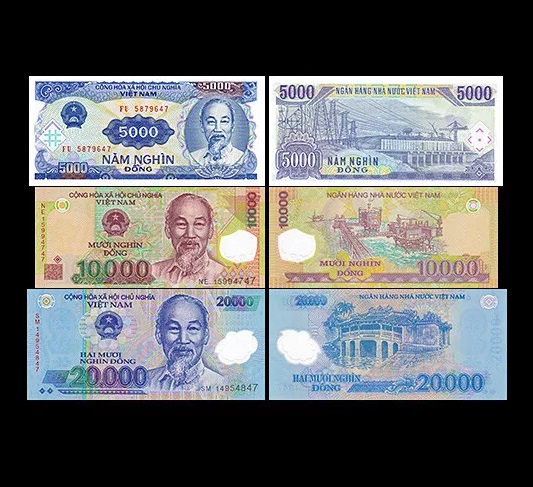 VIETNAM - SET DE 3 BILLETES 5000, 10000 Y 20000 DONG (UNC)