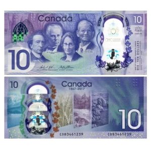 CANADA - 10 DOLARES CANADIENSES 150 AÑOS DE LA CONFEDERACIÓN CANADIENSE 2017 (UNC)