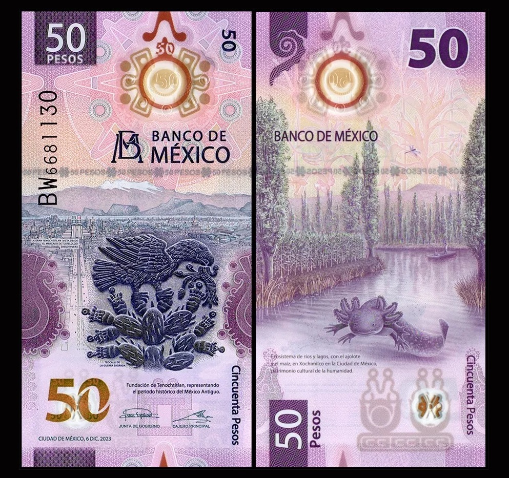 MEXICO - 50 PESOS MEXICANOS - FUNDACIÓN DE TENOCHTITLAN 2023 (UNC)