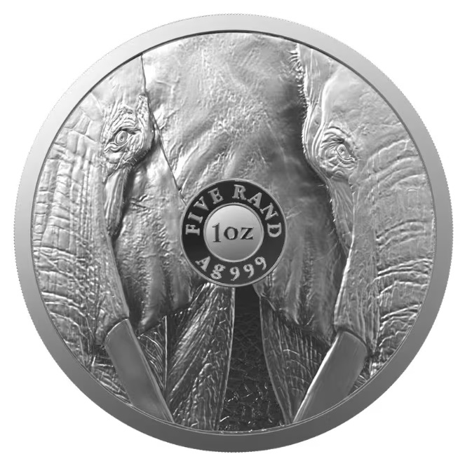 SUDÁFRICA - BIG FIVE II ELEFANTE 5 RAND (UNC) - Imagen 3