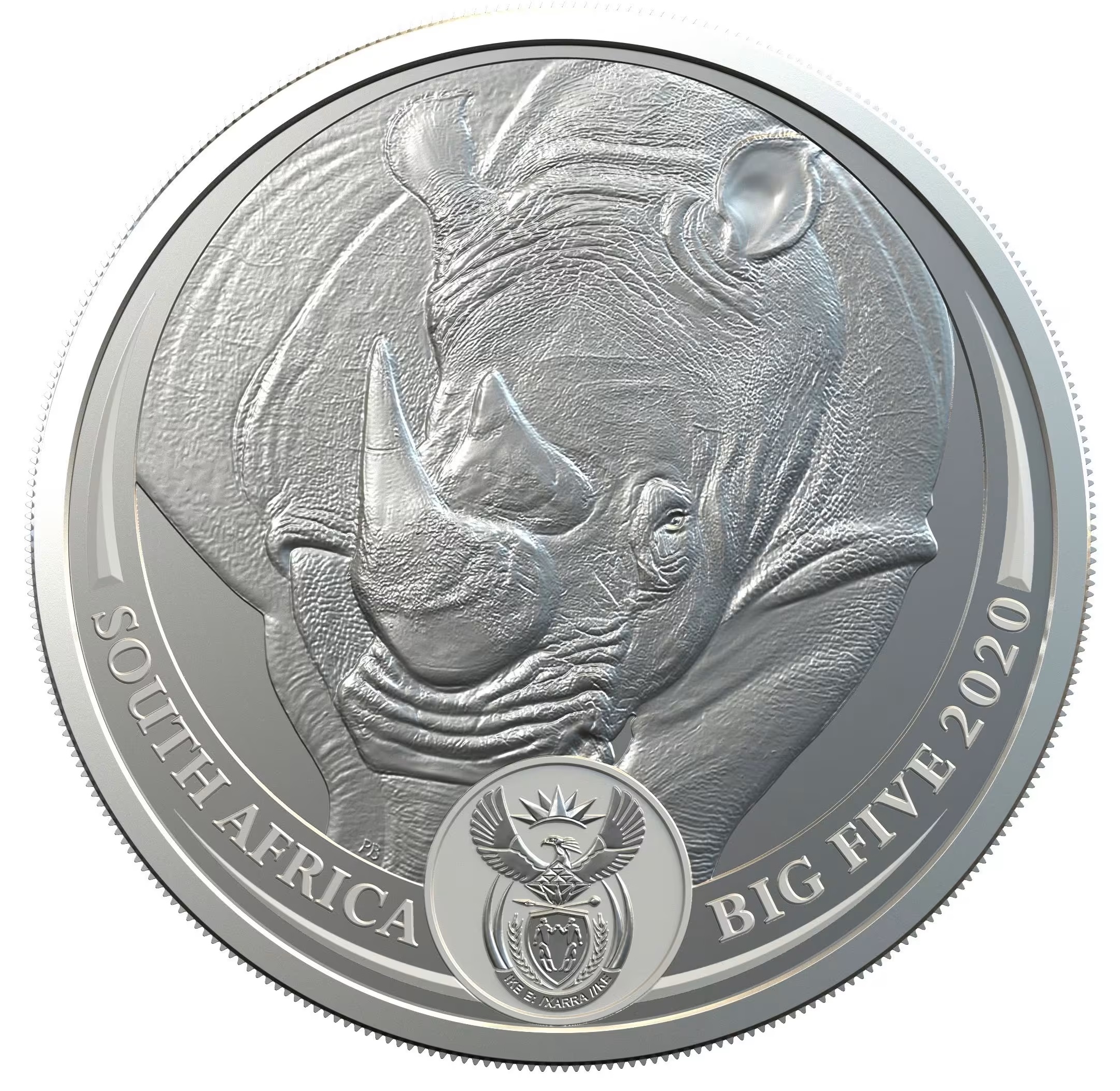 SUDÁFRICA - BIG FIVE I RHINO 5 RAND (UNC) - Imagen 2