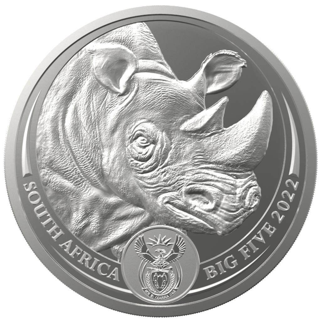SUDÁFRICA - BIG FIVE II RHINO 5 RAND (UNC) - Imagen 2