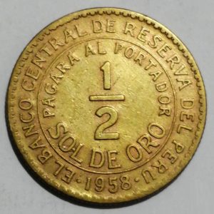 1/2 SOL DE ORO PAGARA AL PORTADOR 1935 - 1965