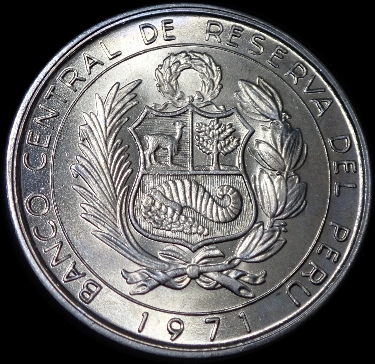 DIEZ SOLES DE ORO- TÚPAC AMARU SESQUICENTENARIO DE LA INDEPENDENCIA DEL PERÚ 1821-1971 (UNC) - Imagen 2