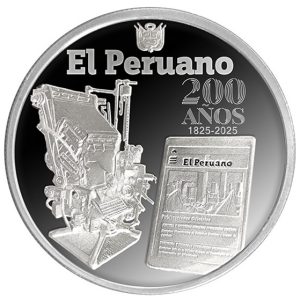 UN SOL - BICENTENARIO DEL DIARIO OFICIAL EL PERUANO 2025 (UNC)