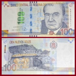 BANKNOTE PERU 100 SOLES JORGE BASADRE / GRAN PAJATEN 2012 P#185 AU