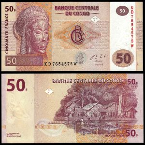 BANKNOTE CONGO 50 FRANCS MWANA PWO 2013 P#97a UNC