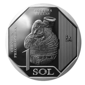 COIN PERÚ 1 SOL CERÁMICA PRECOLOMBINA - CULTURA RECUAY 2026 UNC