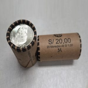 COIN PERÚ 1 SOL CERÁMICA PRECOLOMBINA - CULTURA RECUAY 2026 ROLLO X 20 UND. UNC